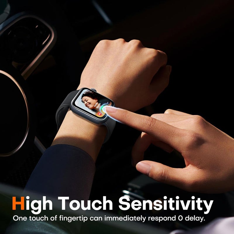 LK LϟK 8 pack TPU Screen Protector for Apple Watch Series 9 8 7 41mm - Self-Healing Anti Scratch 0 Bubble HD Touch Sensitive Upgrade Flexible Film for iWatch S9 41mm - Image 3